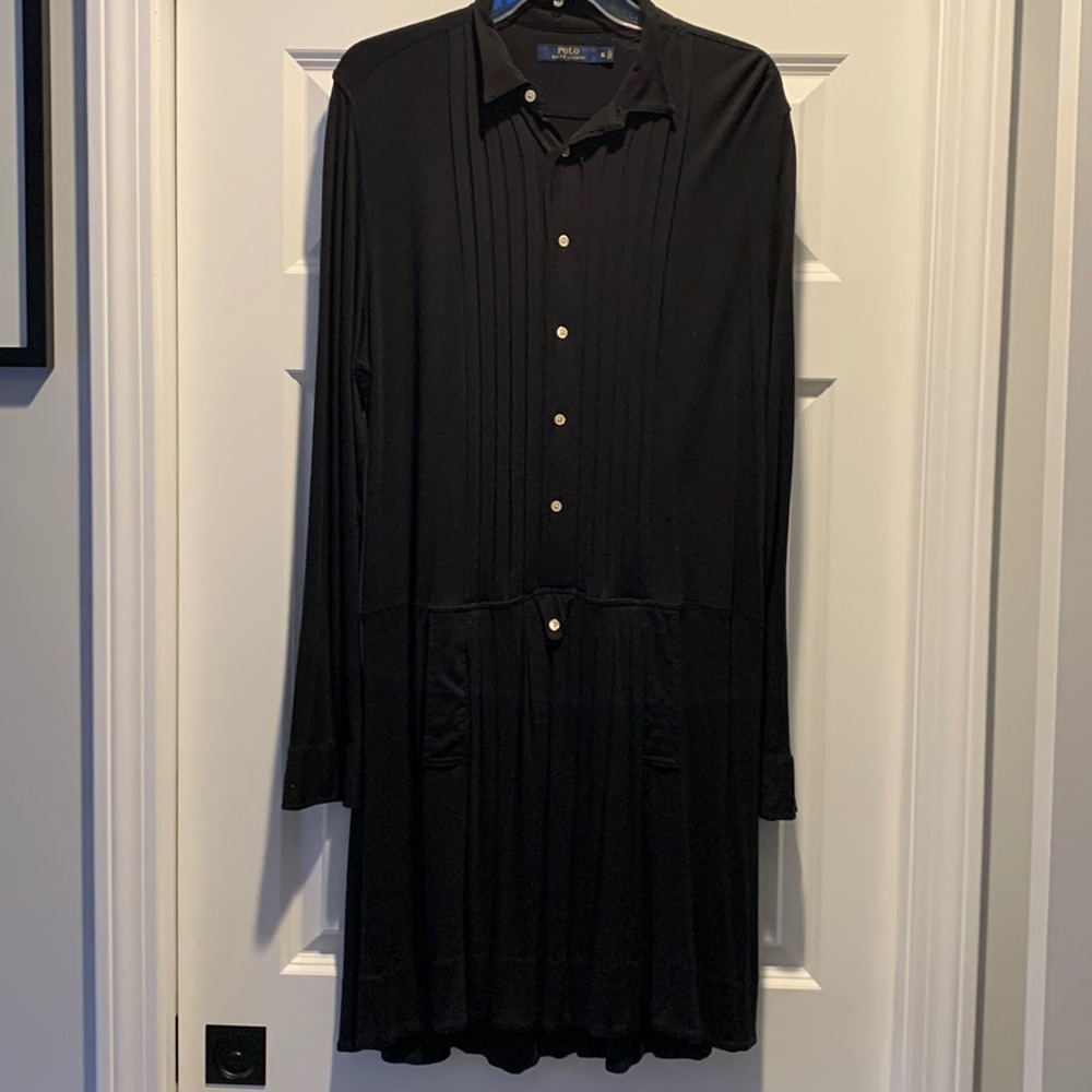 Polo Ralph Lauren Tuxedo Pleat Shirt Dress